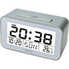 Εικόνα της Ρολόι Επιτραπέζιο ΕΤ622Α Alfaone Ψηφιακό Με ένδειξη θερμοκρασίας και φωτιζόμενη οθόνη Silver-Λευκό