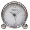 Εικόνα της Ρολόι Επιτραπέζιο AM03 Alfaone Αναλογικό Αθόρυβο Μεταλλικό Chrome-Λευκό