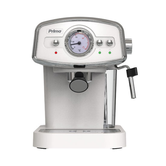 Εικόνα της Μηχανή Καφέ Espresso PREM-40312 Primo Eco 19Bar Με αναλογικό καντράν θερμοκρασίας Ιβουάρ-Chrome