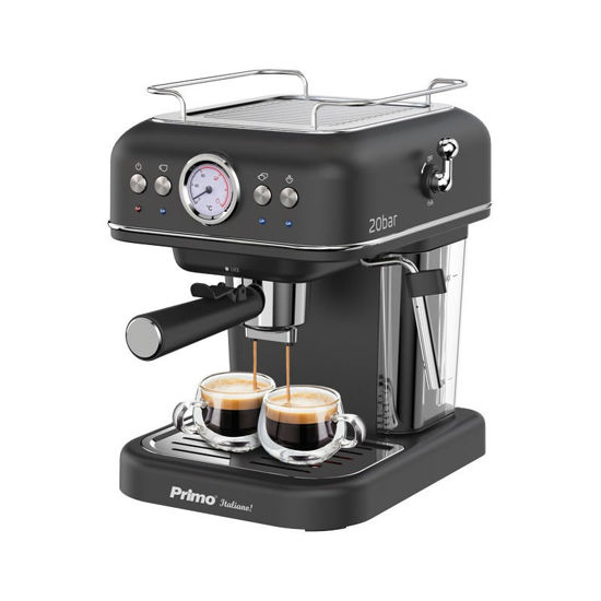 Εικόνα της Μηχανή Καφέ Espresso PREM-40444 Primo Eco 20Bar 3σε1 Αναλογικό καντράν θερμοκρασίας Μαύρη-Chrome