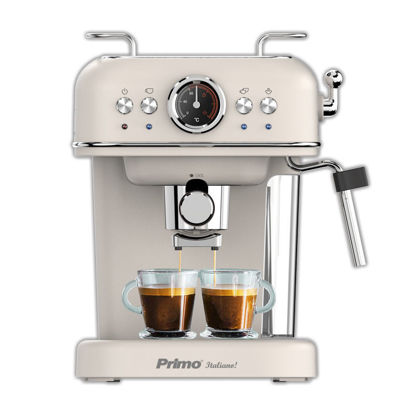 Εικόνα της Μηχανή Καφέ Espresso PREM-40445 Primo Eco 20Bar 3σε1 Αναλογικό καντράν θερμοκρασίας Ιβουάρ-Chrome