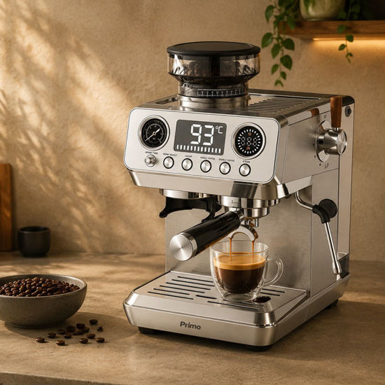 Εικόνα της Μηχανή Espresso με μύλο καφέ PREM-40573 Primo Hot&Cold 20bar Digital Inox