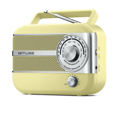 Εικόνα της Ραδιόφωνο M-056SC MUSE Μπαταρίας-Ρεύματος Αναλογικό Κίτρινο Retro