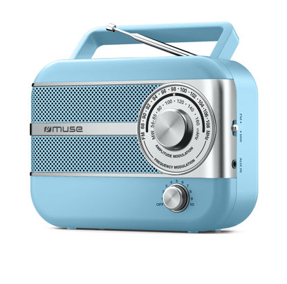 Εικόνα της Ραδιόφωνο M-056SC MUSE Μπαταρίας-Ρεύματος Αναλογικό Μπλέ Retro
