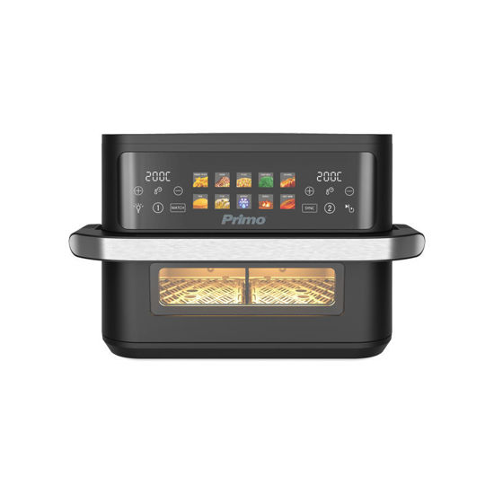 Εικόνα της Φριτέζα Αέρος PRAF-40530 Primo Dual Zone Digital 11L 2800W Inox/Μαύρο