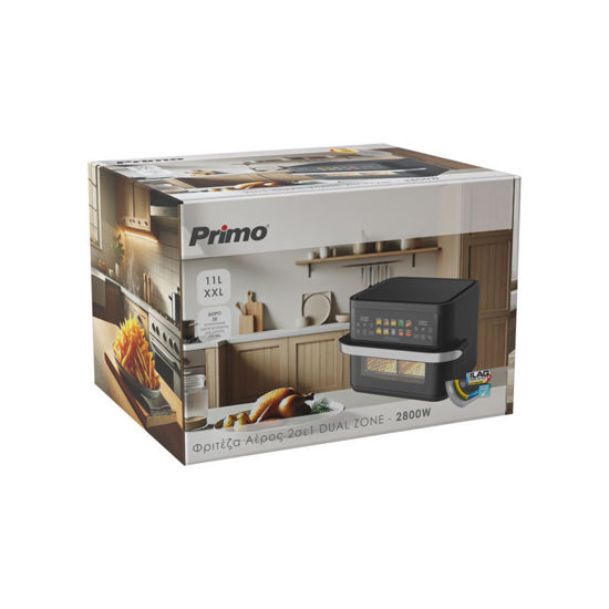 Εικόνα της Φριτέζα Αέρος PRAF-40530 Primo Dual Zone Digital 11L 2800W Inox/Μαύρο