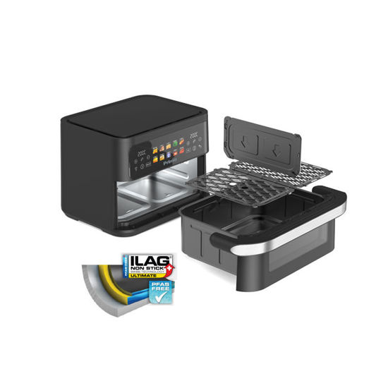 Εικόνα της Φριτέζα Αέρος PRAF-40530 Primo Dual Zone Digital 11L 2800W Inox/Μαύρο