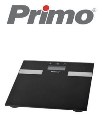 Εικόνα της Ζυγαριά Σώματος Λιπομετρητής PRBS-40332 Primo 180Kg Υάλινη Μαύρη-Inox