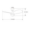 Εικόνα της Ανεμιστήρας Οροφής PRCF-80658 PRIMO 36'' 91εκ. DC Με Τηλεχειριστήριο 1 Φως LED 3Φτερά Λευκός