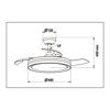Εικόνα της Ανεμιστήρας Οροφής PRCF-80680 Primo DC 42'' 106εκ. Με Τηλεχειριστήριο 1Φως LED 3Φτερά Λευκός