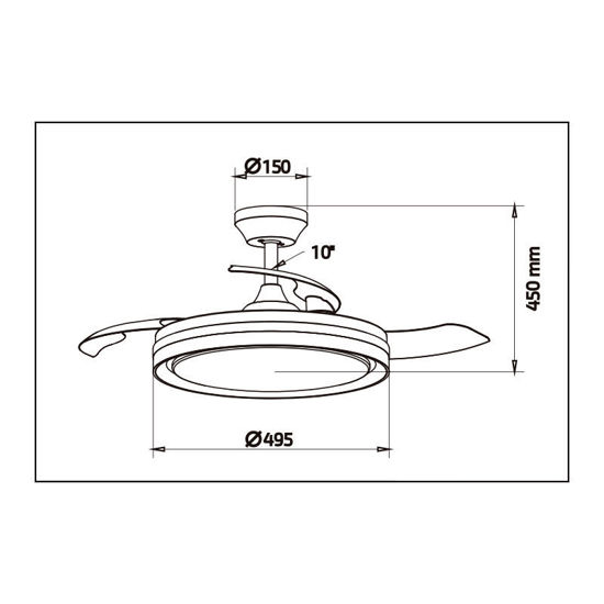 Εικόνα της Ανεμιστήρας Οροφής PRCF-80680 Primo DC 42'' 106εκ. Με Τηλεχειριστήριο 1Φως LED 3Φτερά Λευκός