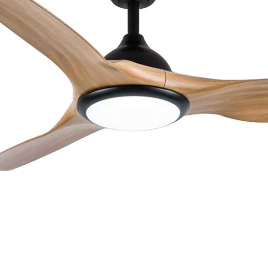 Εικόνα της Ανεμιστήρας Οροφής PRCF-80722 Primo 52'' 132εκ. Με Τηλεχειριστήριο 1Φως LED 3Φτερά Μαυρος με ξύλινα φτερά