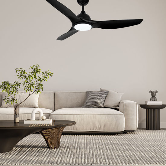Εικόνα της Ανεμιστήρας Οροφής PRCF-80724 Primo 52'' 132εκ. Με Τηλεχειριστήριο 1Φως LED 3Φτερά Μαύρος