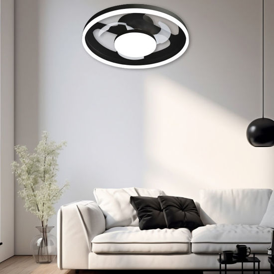 Εικόνα της Ανεμιστήρας Οροφής PRCF-80725 Primo 20'' 50εκ. Με Τηλεχειριστήριο 1Φως LED 3 Φτερά Μαύρος