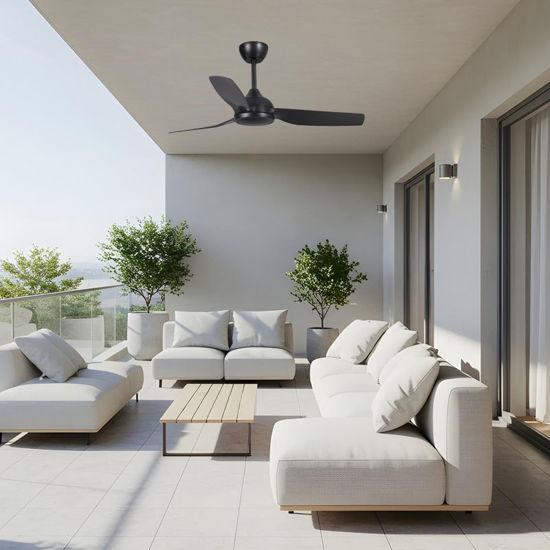 Εικόνα της Ανεμιστήρας Οροφής PRCF-80730 PRIMO 52'' 132εκ. Με Τηλεχειριστήριο 3Φτερά IP66 Μαύρος