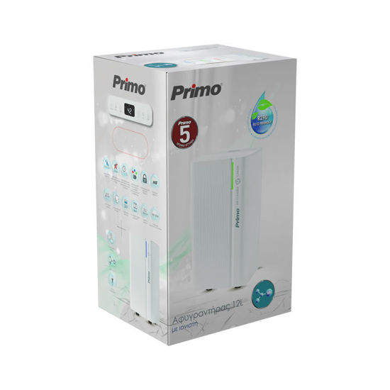 Εικόνα της Αφυγραντήρας PRDH-45020i Primo 12L Ηλ/νικός R290 Με Χρωματική 'Ενδειξη Υγρασίας + Ιονιστή + Φίλτρο Ενεργού 'Ανθρακα Λευκός