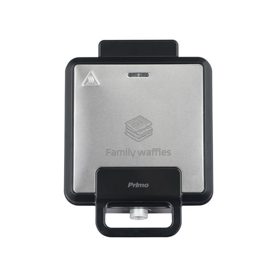 Εικόνα της Βαφλιέρα PRWM-40548 Primo 4 θέσεων 1500W κεραμικές marble πλάκες Inox/Μαύρη