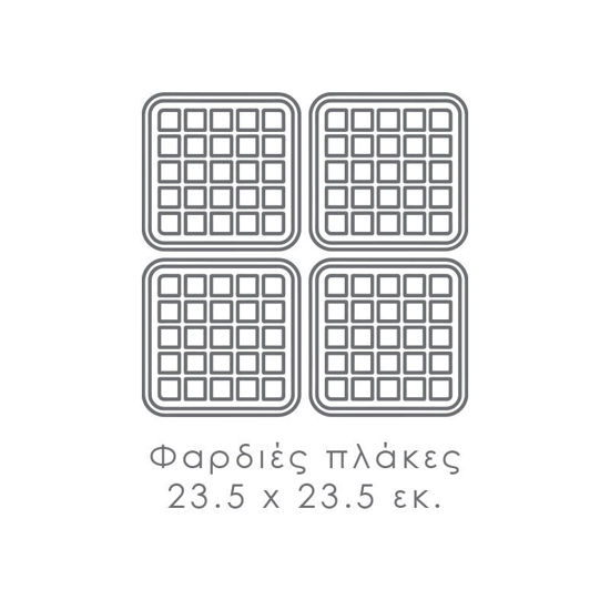 Εικόνα της Βαφλιέρα PRWM-40548 Primo 4 θέσεων 1500W κεραμικές marble πλάκες Inox/Μαύρη