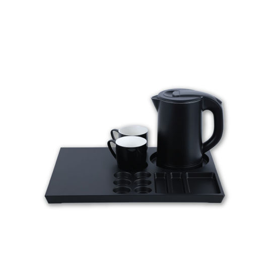 Εικόνα της Ξενοδοχειακό σετ καλωσορίσματος PRWT-50086 Primo 0.8L 1200W με Ανοξείδωτο Cool touch Μαύρο βραστήρα & Βάση μελαμίνης