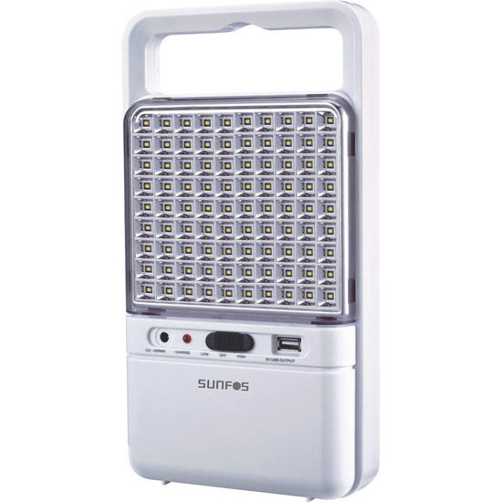 Εικόνα της Φωτιστικό Ασφαλείας SUΕL-30145 Sunfos 90Led Με θύρα USB 6V 4.5Ah Λευκό