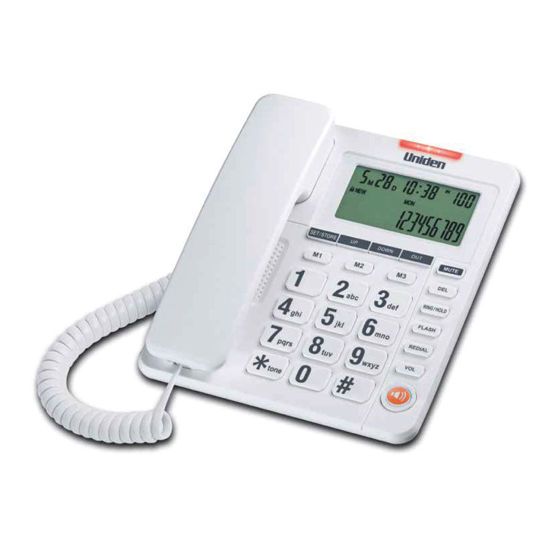 Εικόνα της Τηλέφωνο  Επιτραπέζιο  με οθόνη UNIDEN AS7408 Λευκό
