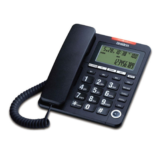 Εικόνα της Τηλέφωνο  Επιτραπέζιο  με οθόνη UNIDEN AS7408 Μαύρο